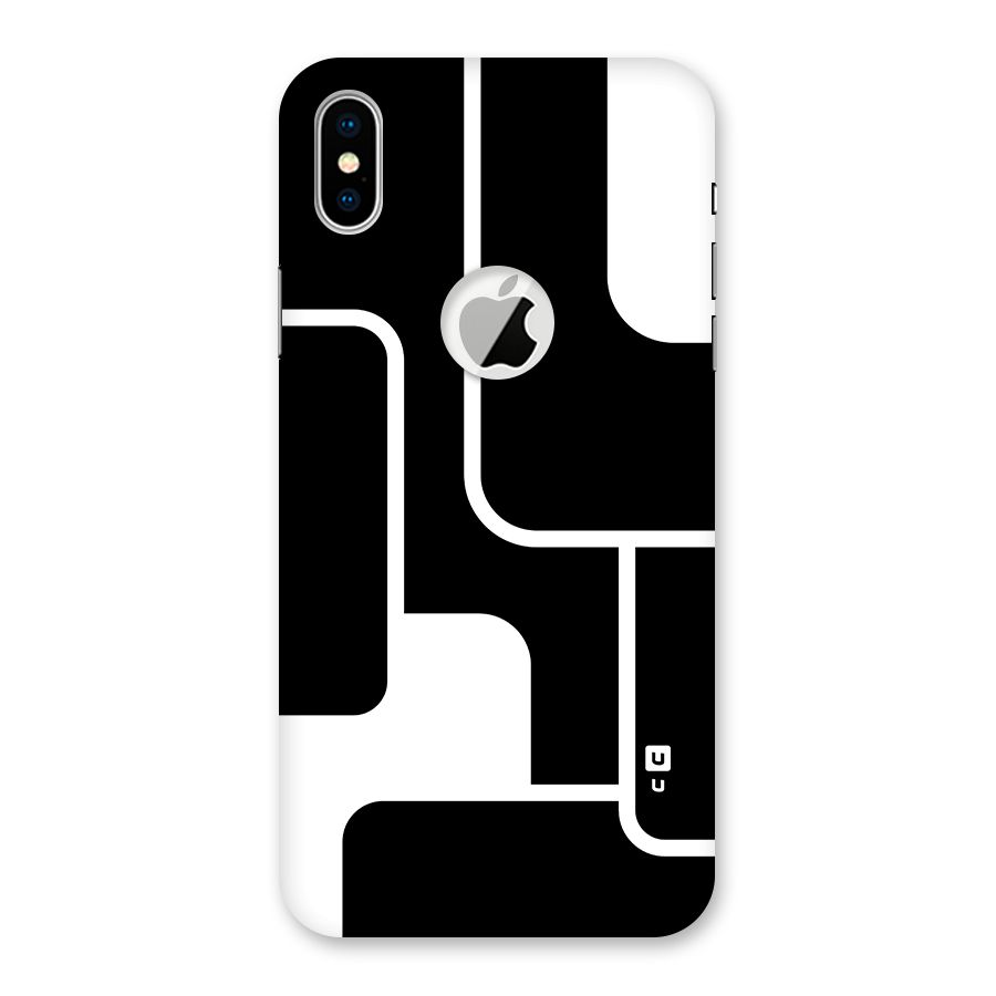 Minimalistic Shapes Back Case for iPhone XS Logo Cut