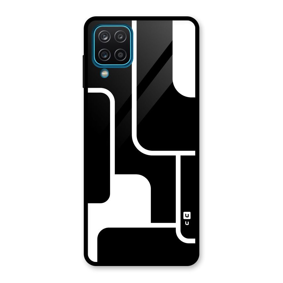Minimalistic Shapes Glass Back Case for Galaxy A12