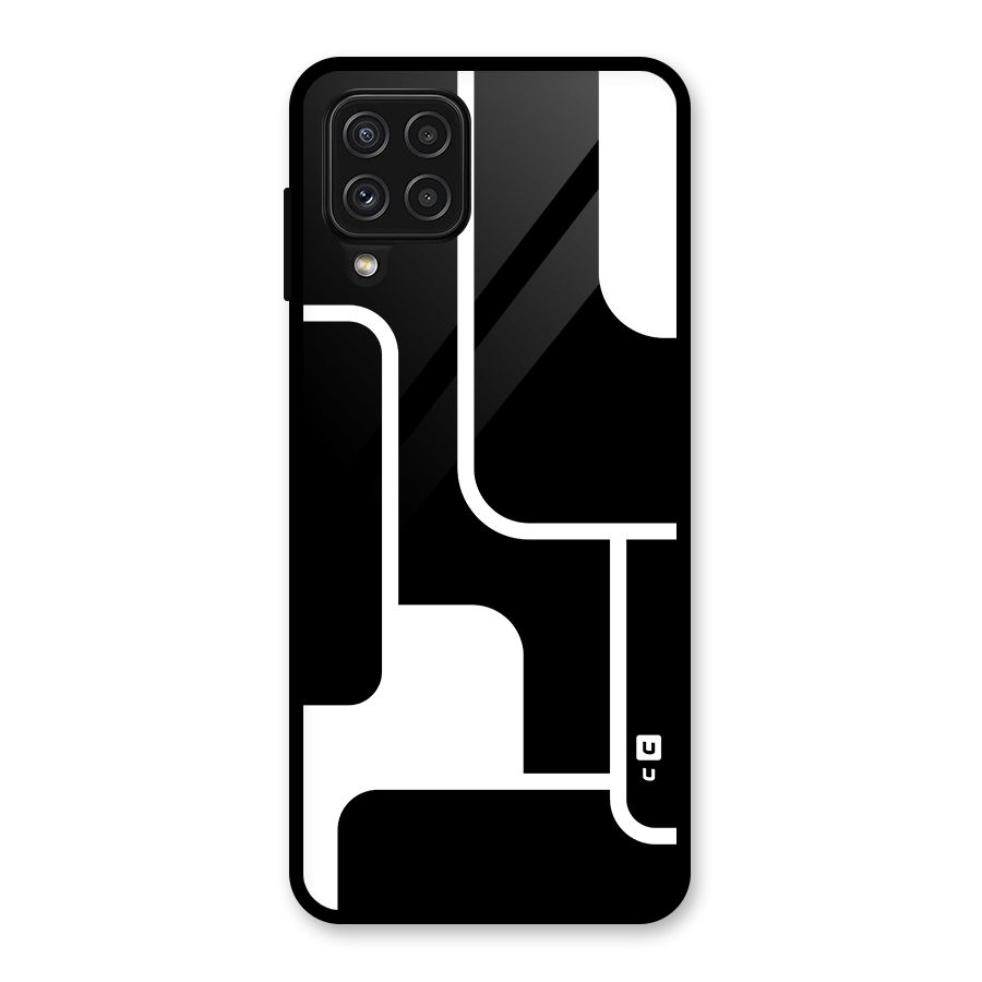 Minimalistic Shapes Glass Back Case for Galaxy A22 4G