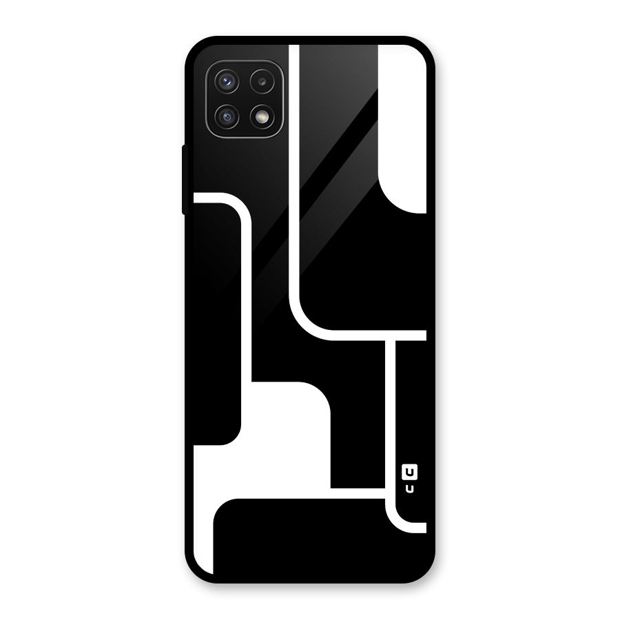 Minimalistic Shapes Glass Back Case for Galaxy A22 5G