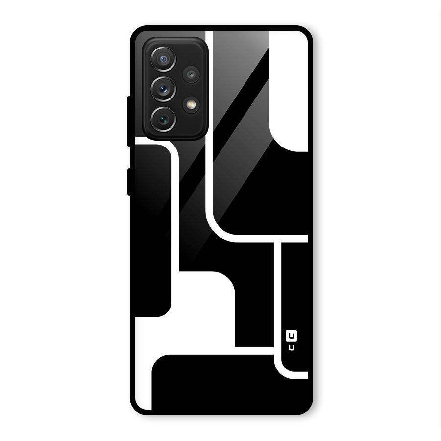 Minimalistic Shapes Glass Back Case for Galaxy A72