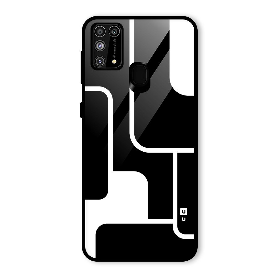 Minimalistic Shapes Glass Back Case for Galaxy F41