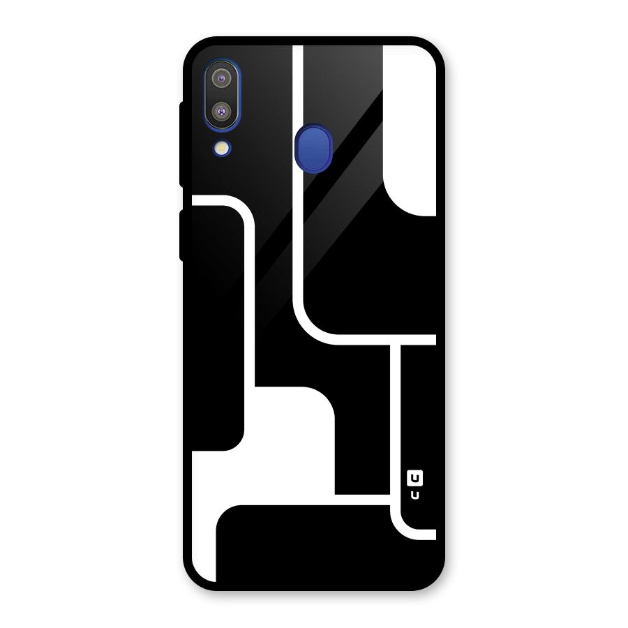 Minimalistic Shapes Glass Back Case for Galaxy M20