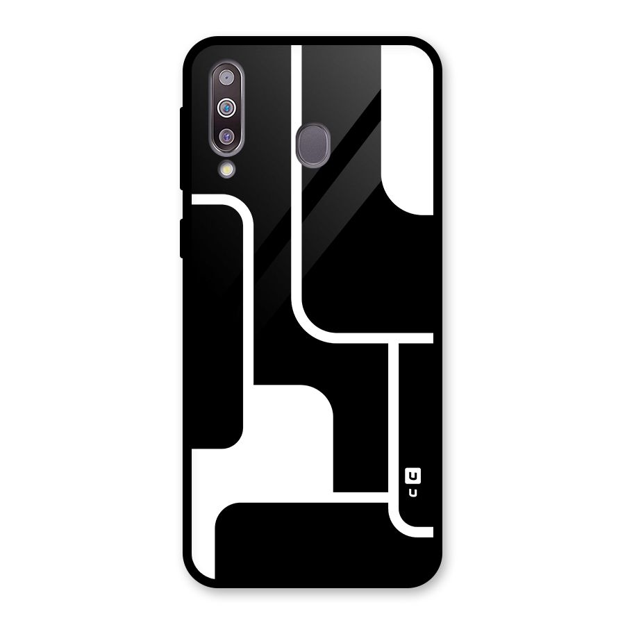 Minimalistic Shapes Glass Back Case for Galaxy M30