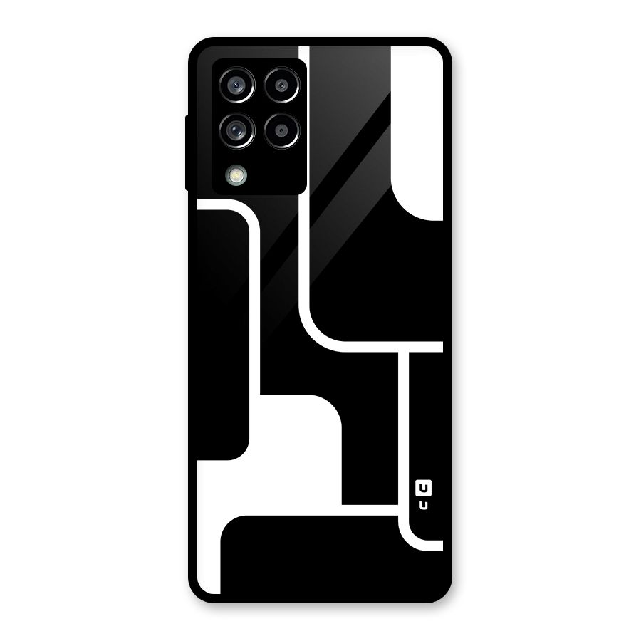 Minimalistic Shapes Glass Back Case for Galaxy M53 5G