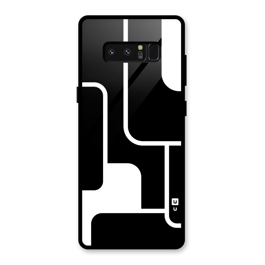 Minimalistic Shapes Glass Back Case for Galaxy Note 8
