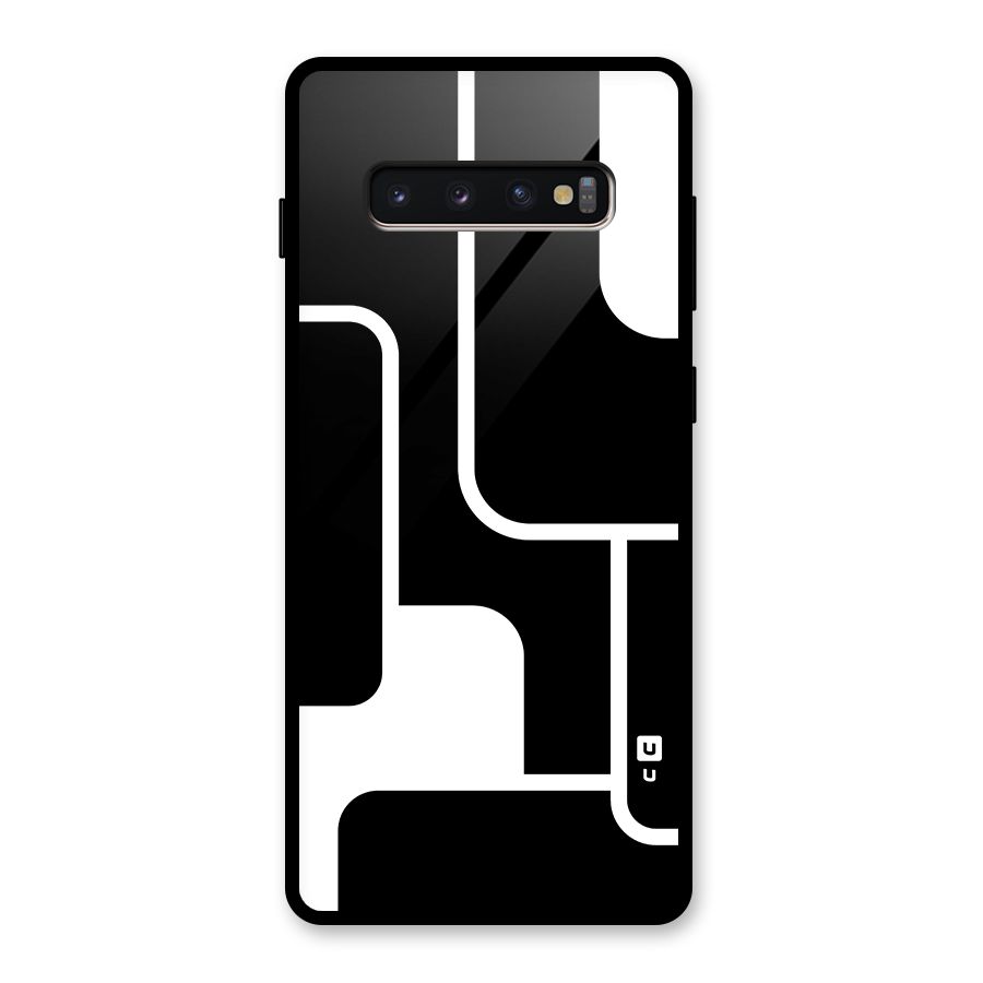 Minimalistic Shapes Glass Back Case for Galaxy S10 Plus