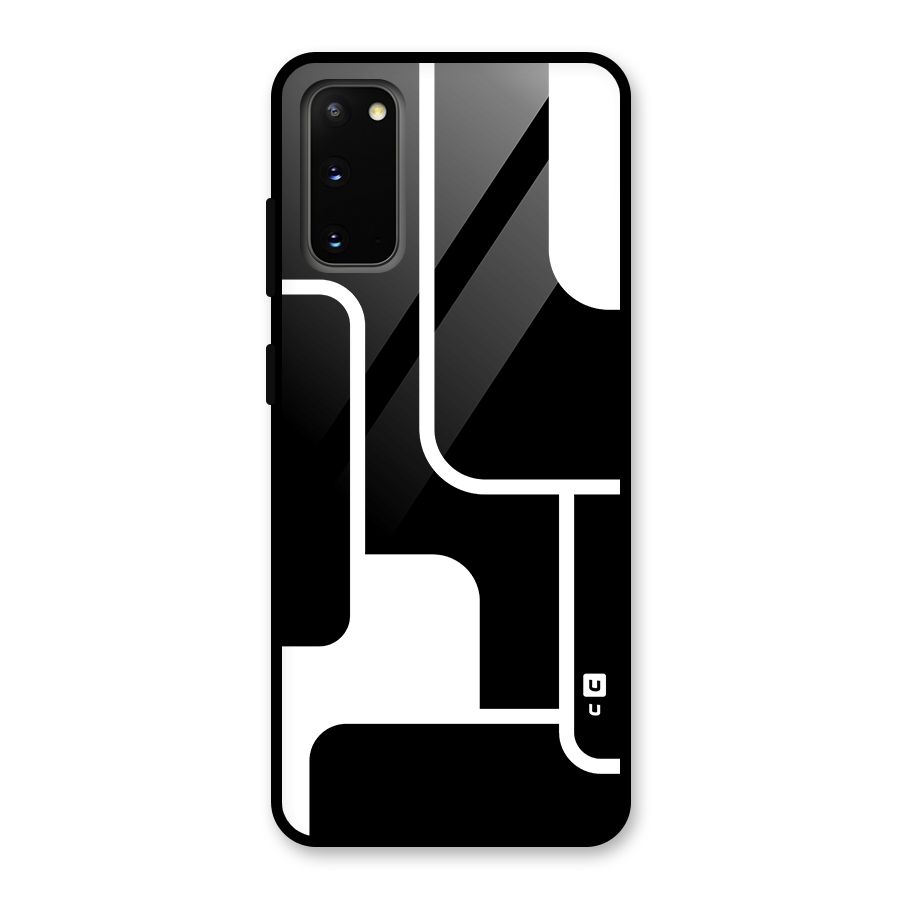 Minimalistic Shapes Glass Back Case for Galaxy S20