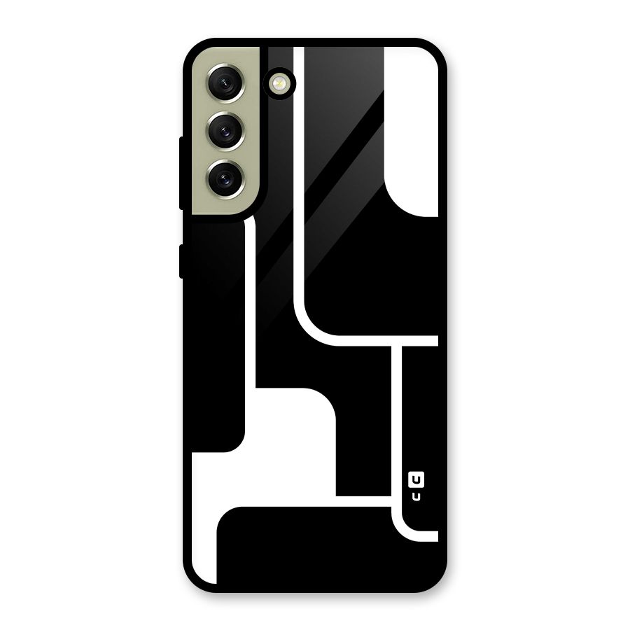 Minimalistic Shapes Glass Back Case for Galaxy S21 FE 5G