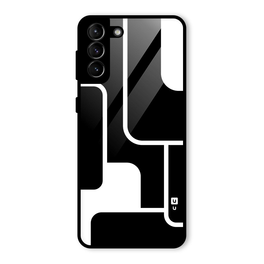 Minimalistic Shapes Glass Back Case for Galaxy S21 Plus