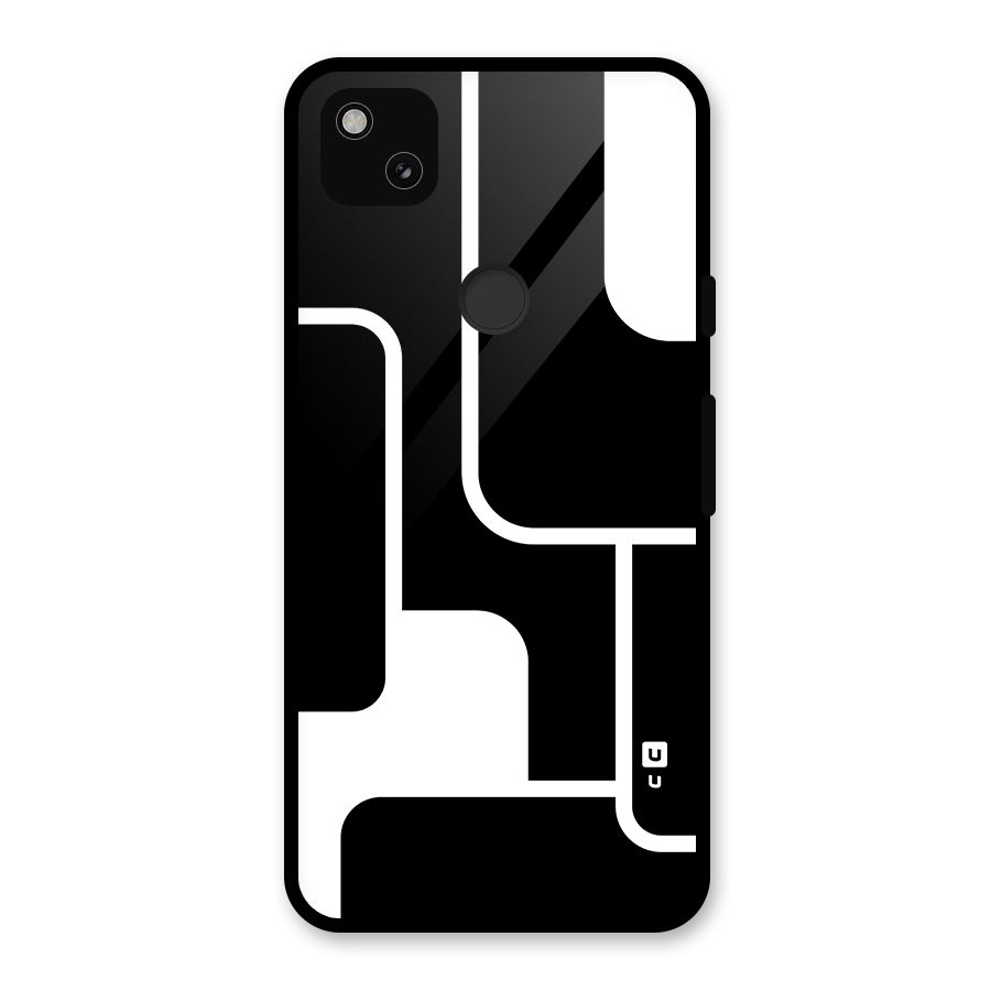 Minimalistic Shapes Glass Back Case for Google Pixel 4a