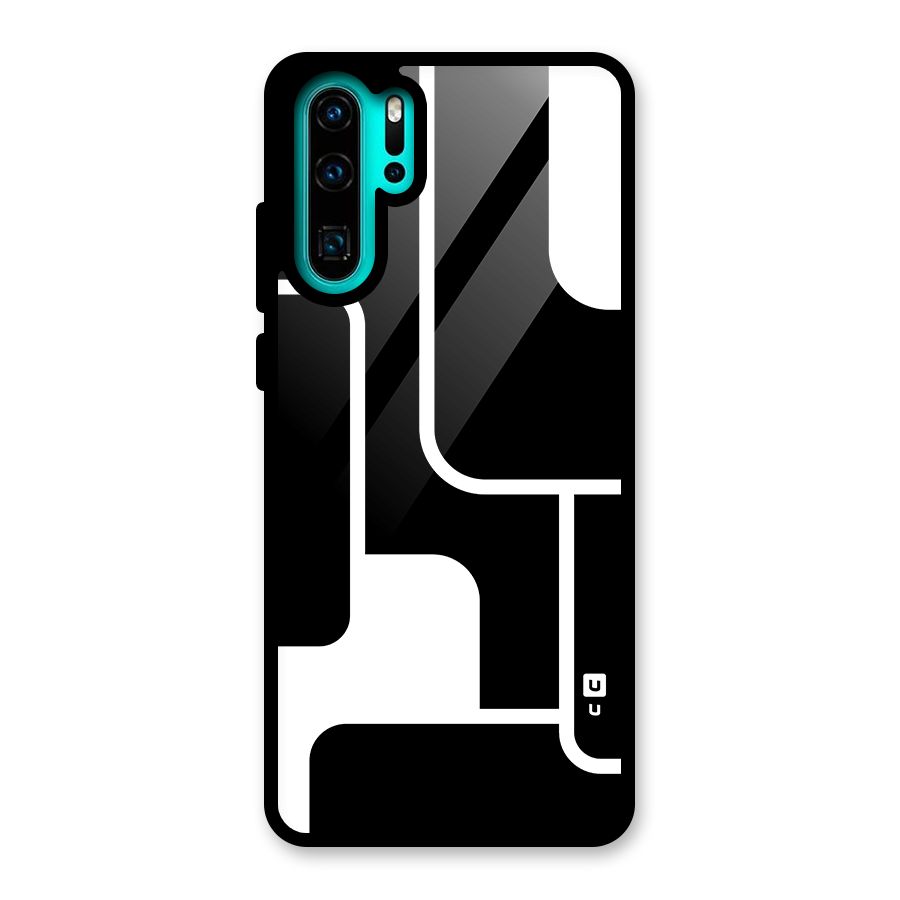 Minimalistic Shapes Glass Back Case for Huawei P30 Pro