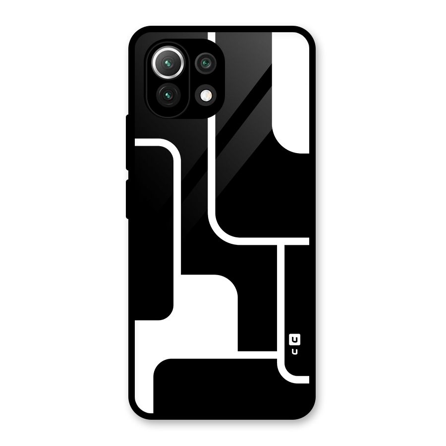 Minimalistic Shapes Glass Back Case for Mi 11 Lite NE 5G