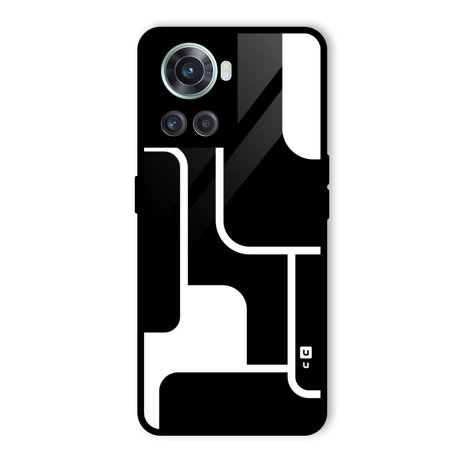 Minimalistic Shapes Glass Back Case for OnePlus 10R