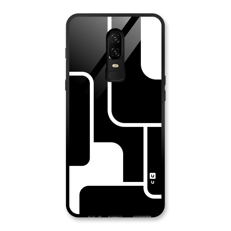 Minimalistic Shapes Glass Back Case for OnePlus 6