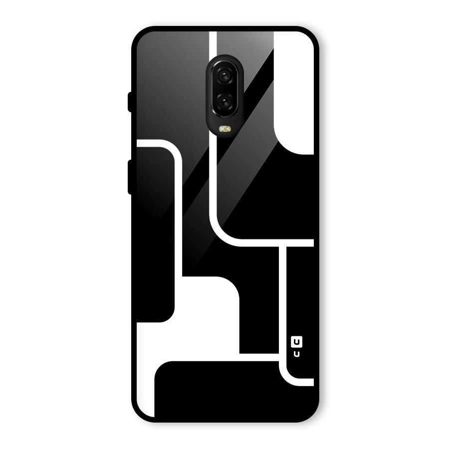 Minimalistic Shapes Glass Back Case for OnePlus 6T