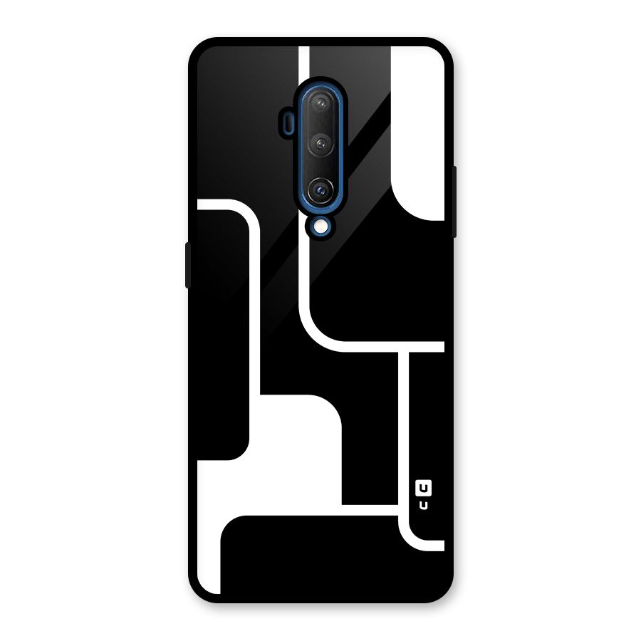 Minimalistic Shapes Glass Back Case for OnePlus 7T Pro