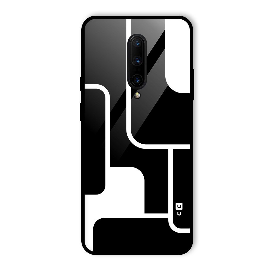 Minimalistic Shapes Glass Back Case for OnePlus 7 Pro