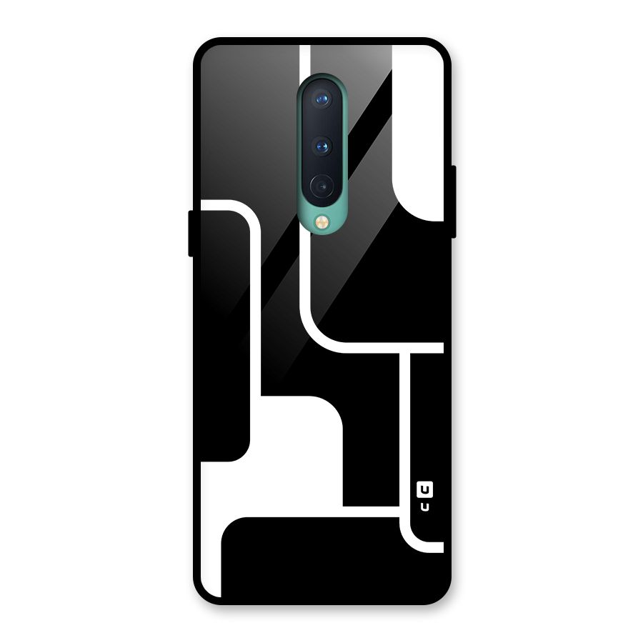 Minimalistic Shapes Glass Back Case for OnePlus 8