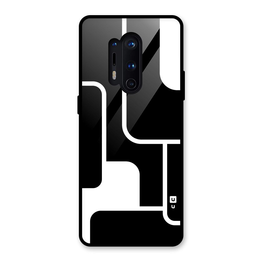 Minimalistic Shapes Glass Back Case for OnePlus 8 Pro