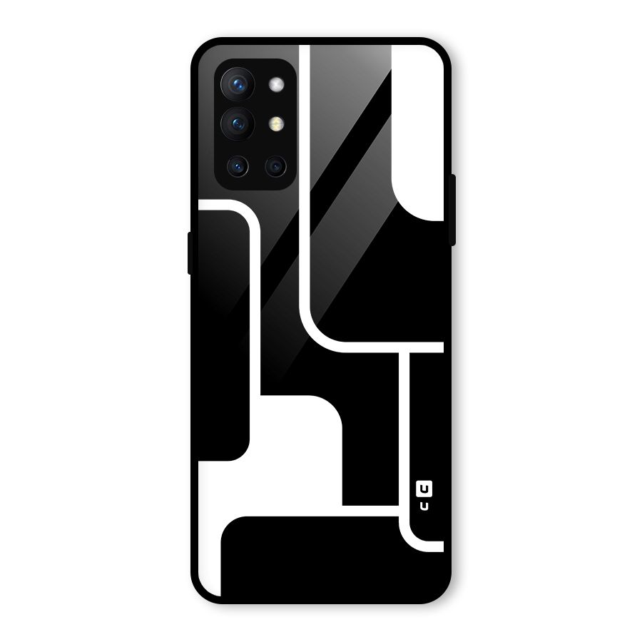 Minimalistic Shapes Glass Back Case for OnePlus 9R