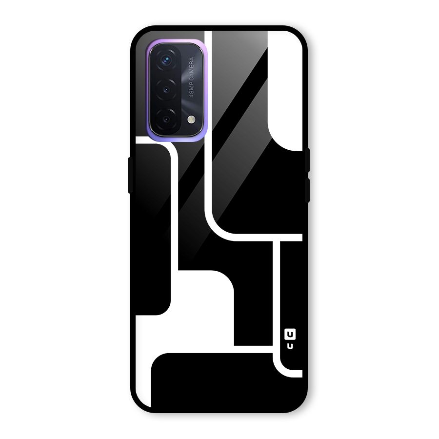 Minimalistic Shapes Glass Back Case for Oppo A74 5G