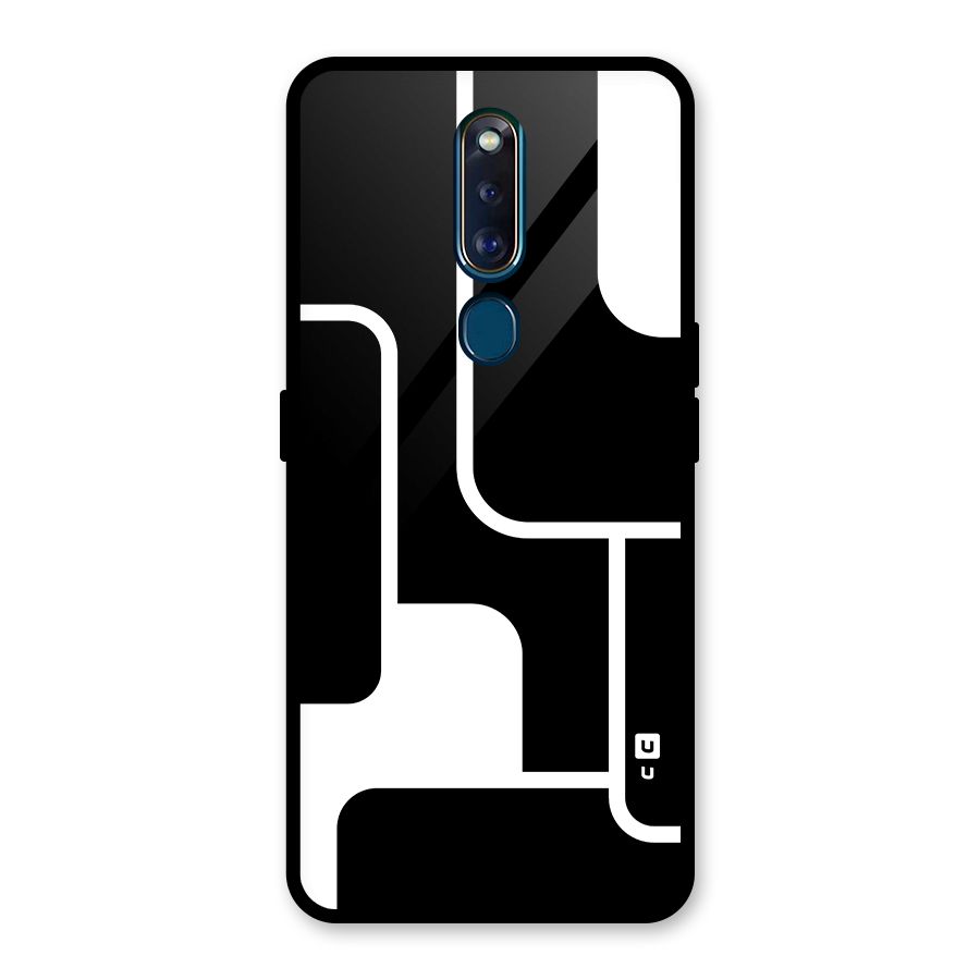 Minimalistic Shapes Glass Back Case for Oppo F11 Pro