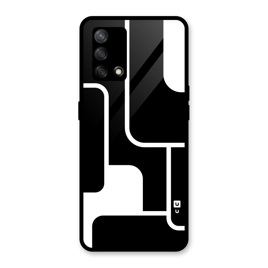 Minimalistic Shapes Glass Back Case for Oppo F19