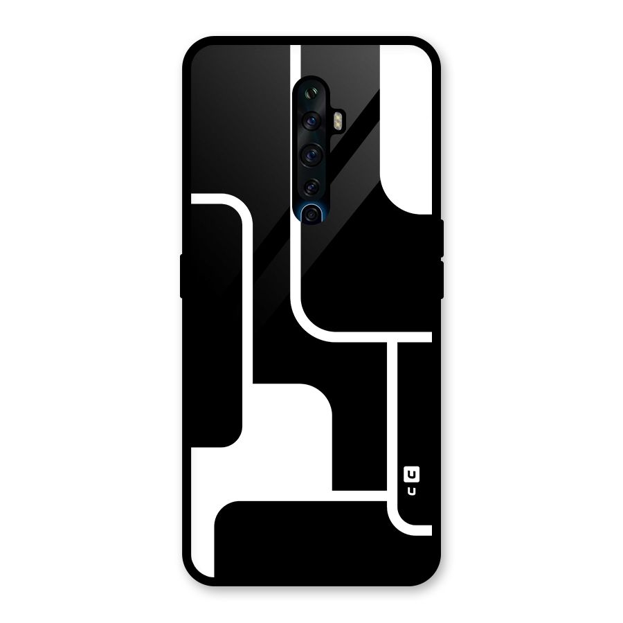 Minimalistic Shapes Glass Back Case for Oppo Reno2 F