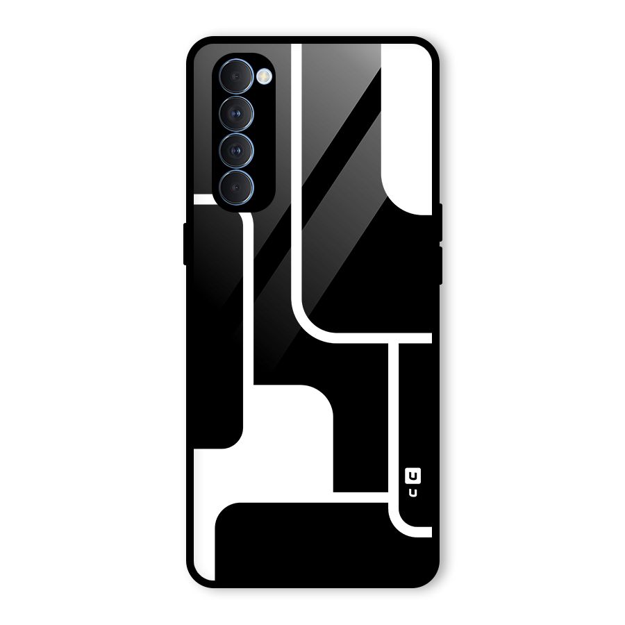 Minimalistic Shapes Glass Back Case for Oppo Reno4 Pro