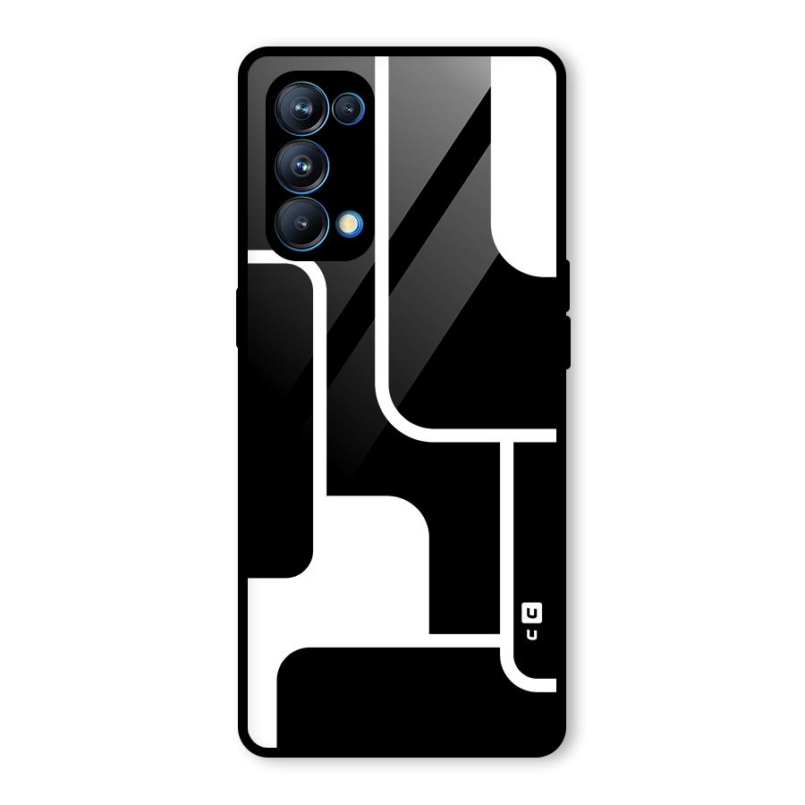 Minimalistic Shapes Glass Back Case for Oppo Reno5 Pro 5G