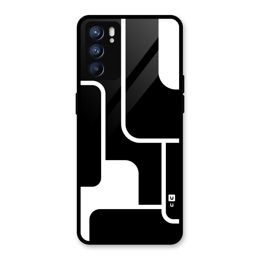 Minimalistic Shapes Glass Back Case for Oppo Reno6 5G