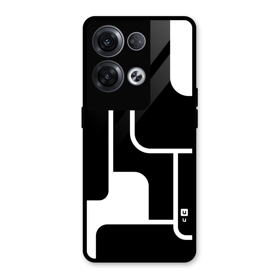 Minimalistic Shapes Glass Back Case for Oppo Reno8 Pro 5G