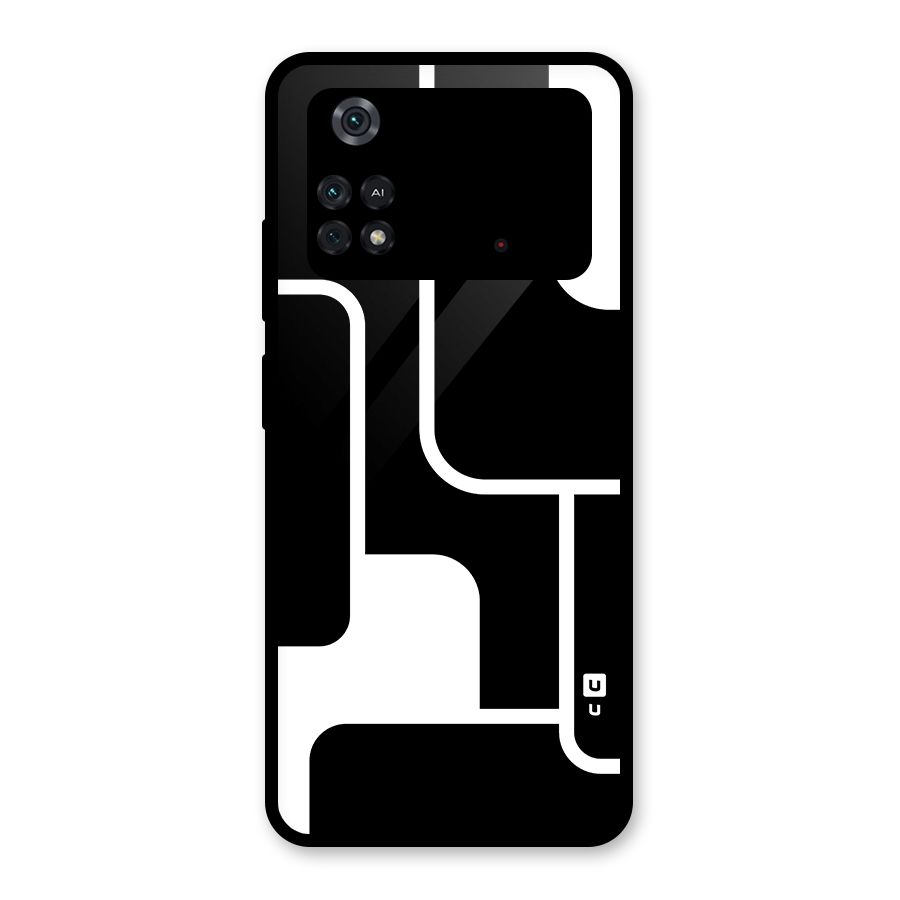 Minimalistic Shapes Glass Back Case for Poco M4 Pro 4G