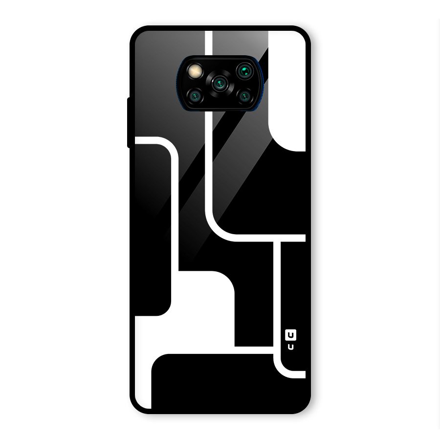 Minimalistic Shapes Glass Back Case for Poco X3 Pro