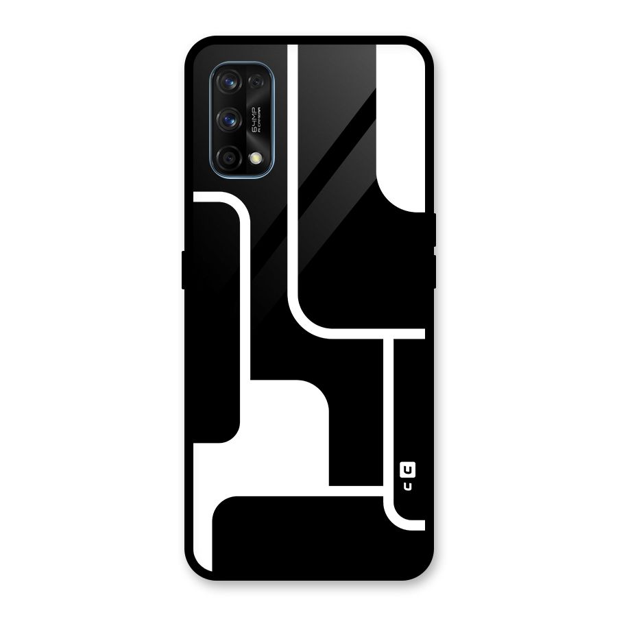 Minimalistic Shapes Glass Back Case for Realme 7 Pro