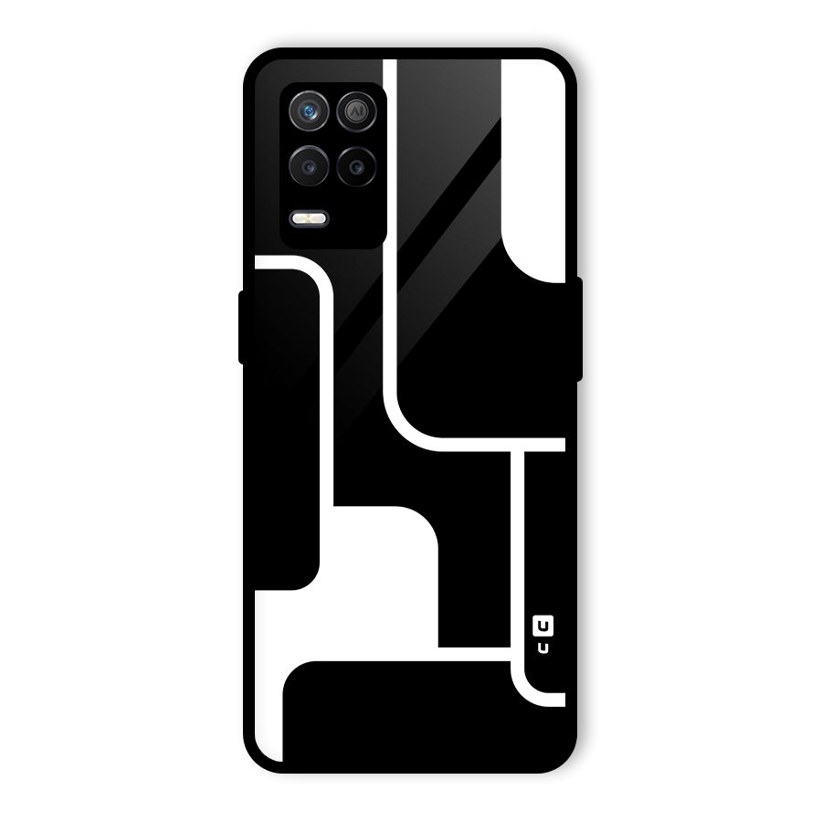 Minimalistic Shapes Glass Back Case for Realme 8 5G