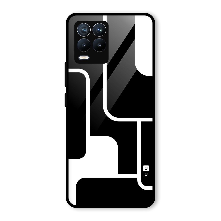 Minimalistic Shapes Glass Back Case for Realme 8 Pro