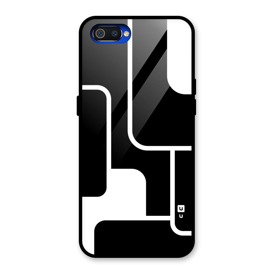 Minimalistic Shapes Glass Back Case for Realme C2