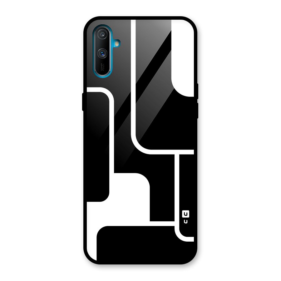 Minimalistic Shapes Glass Back Case for Realme C3