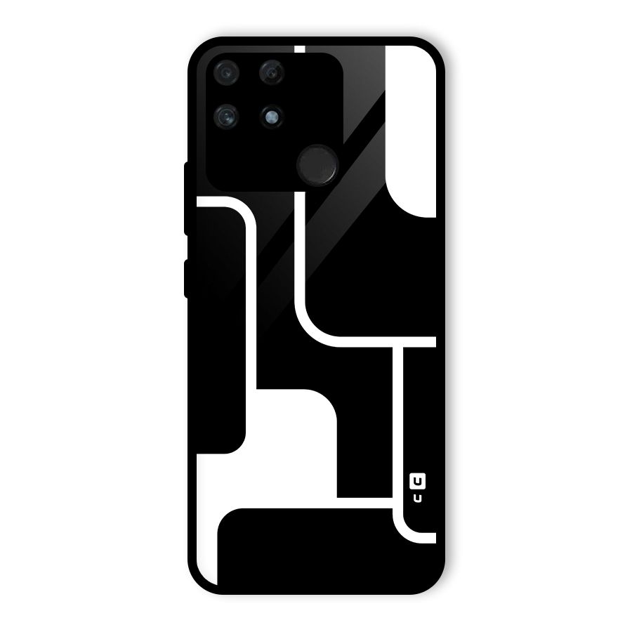 Minimalistic Shapes Glass Back Case for Realme Narzo 50A
