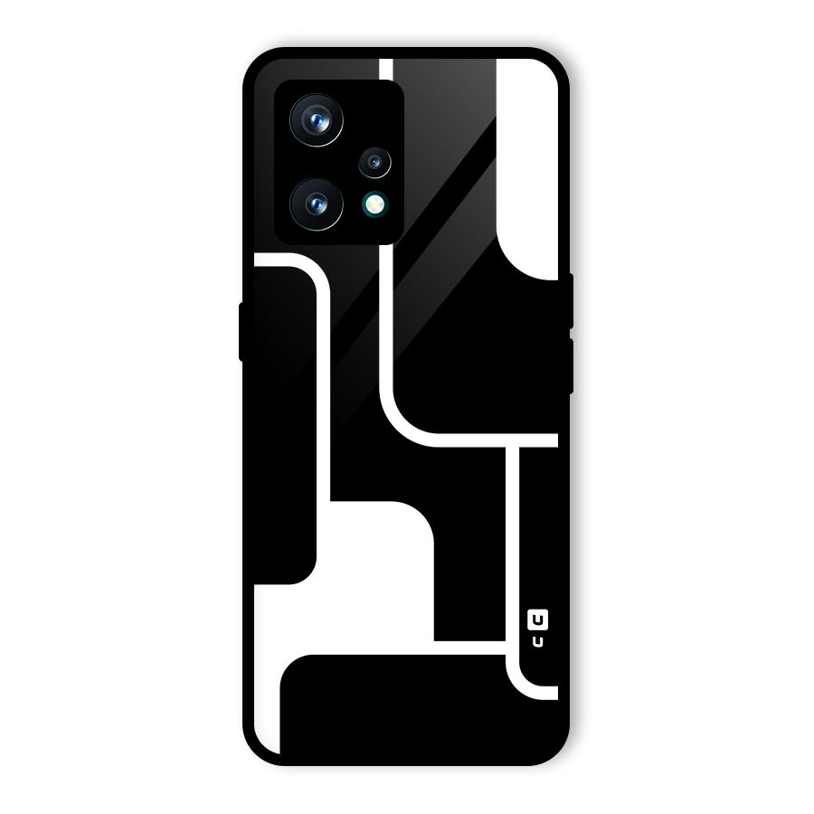 Minimalistic Shapes Glass Back Case for Realme Narzo 50 Pro