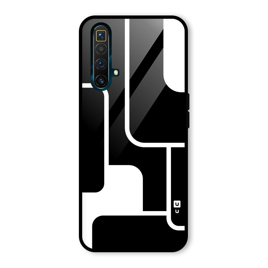 Minimalistic Shapes Glass Back Case for Realme X3