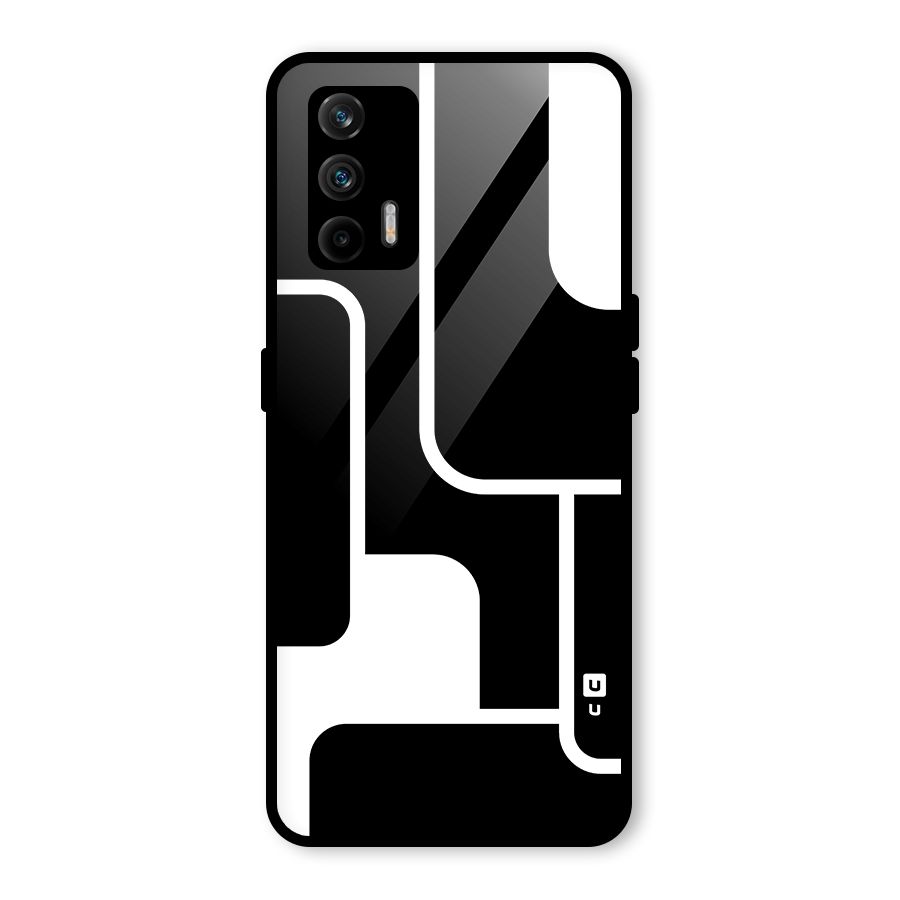 Minimalistic Shapes Glass Back Case for Realme X7 Max