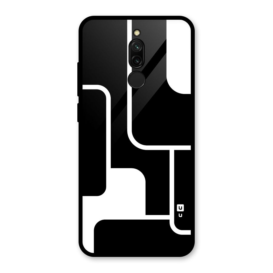 Minimalistic Shapes Glass Back Case for Redmi 8