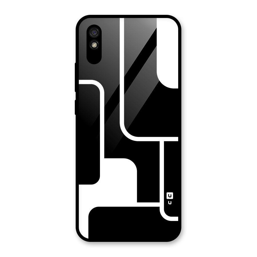 Minimalistic Shapes Glass Back Case for Redmi 9A