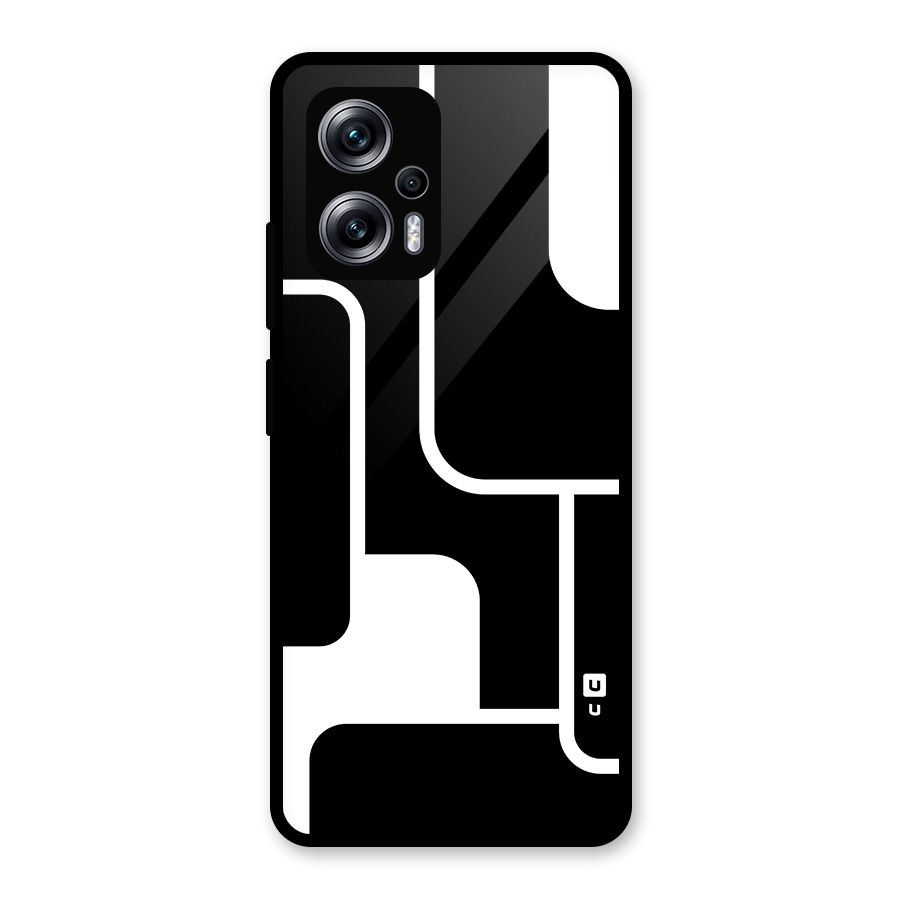 Minimalistic Shapes Glass Back Case for Redmi K50i