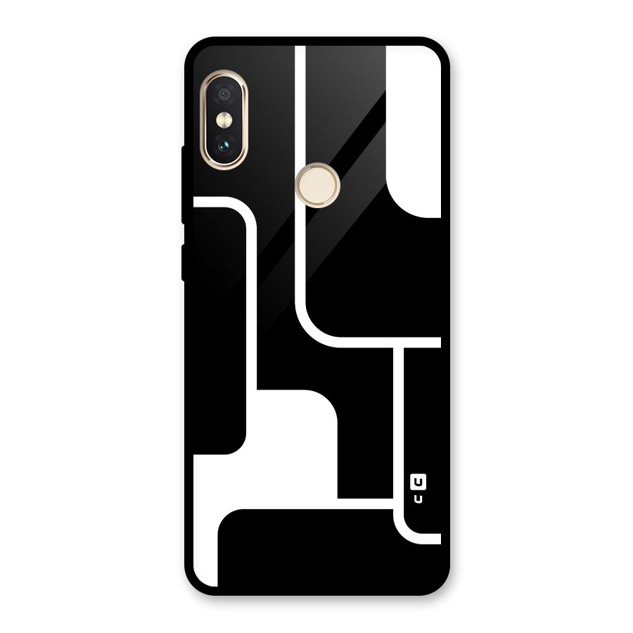 Minimalistic Shapes Glass Back Case for Redmi Note 5 Pro
