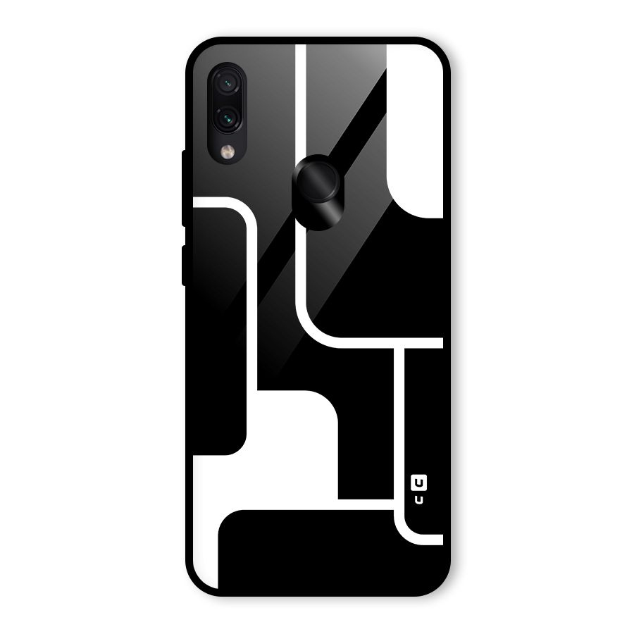 Minimalistic Shapes Glass Back Case for Redmi Note 7S