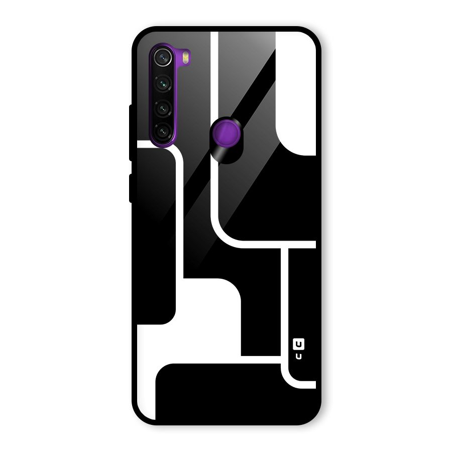 Minimalistic Shapes Glass Back Case for Redmi Note 8